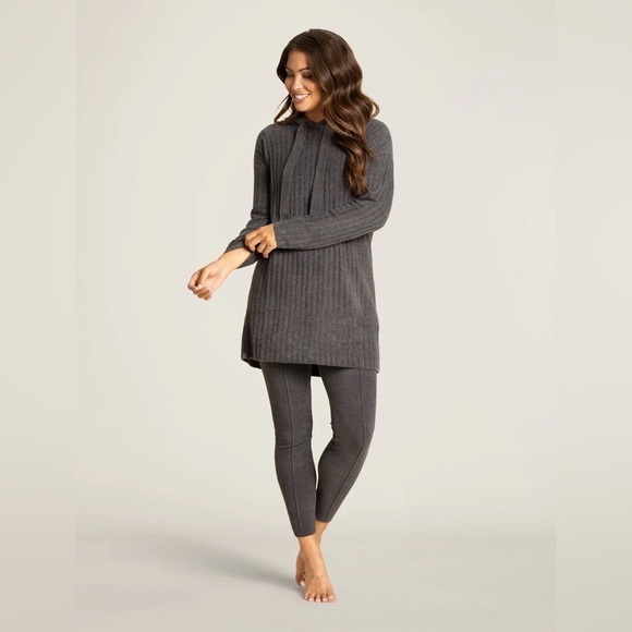 Barefoot Dreams Gray Charcoal Seamed Legging Pants L - Picture 1 of 12